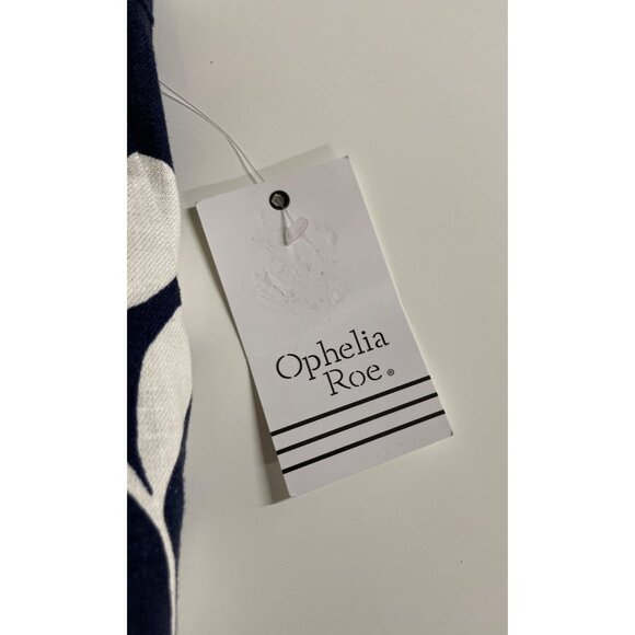 Ophelia Roe Womens XL Navy & White Floral Printed Shorts Pull On Linen Blend - Picture 10 of 11